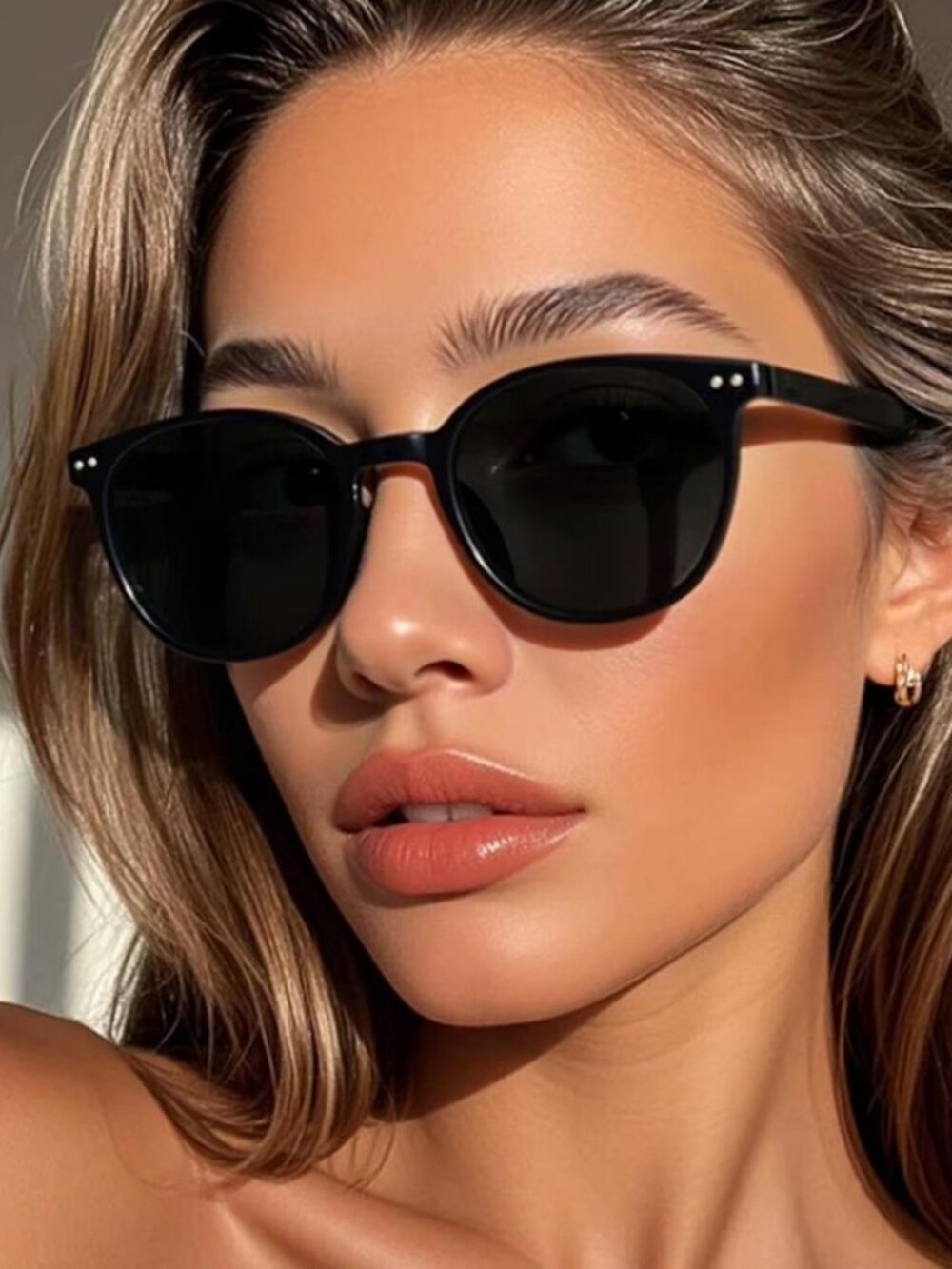Retro Round Frame Sunglasses
